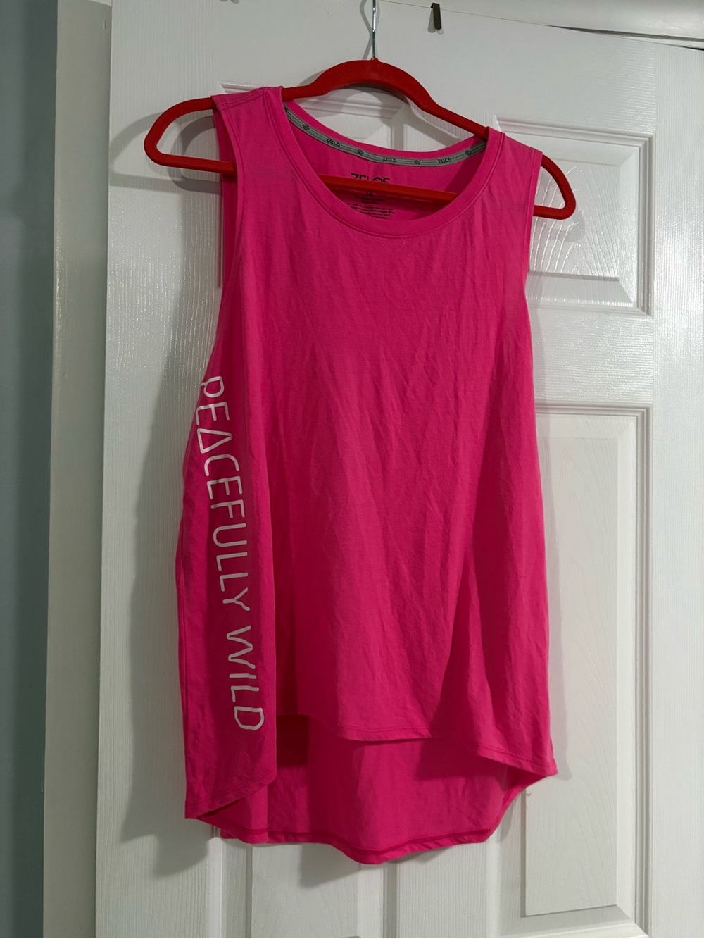 ZELOS Hot Pink Sleeveless Graphic Tank